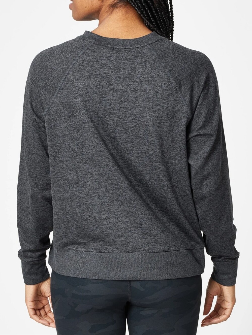 Vuori Women's Halo Crew Long Sleeve Charcoal Heather Size Medium - Picture 2 of 10